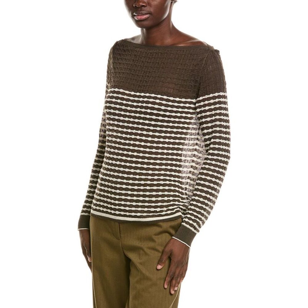 Proenza Schouler White Label Womens  Britta Linen-Blend Sweater, White